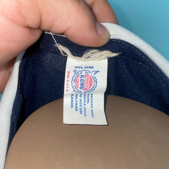 Women’s 70’s vintage ILGWU Union made navy‎ blue dress fits like a medium - Picture 7 of 7